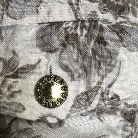 Lucy and Laurel Linen Crop Jacket White Grey - Picture 11 of 15